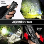 2000LM Ultra Bright P50 LED Flashlight Tactical EDC Emergency Spotlight Telescopic Zoom Handheld Torch with 14500/18650 Battery - Image 2
