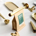 stainless steel coffee scoop 2 in 1 with bag clip