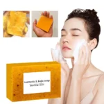 100g Turmeric Hand Made Soap, Lemon Kojic Acid Soap, Shower and Facial Soap Body Care 1/3/5pcs - Image 2