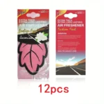 3-60pcs Car Air Freshener Natural Scented Tea Paper Auto Hanging Vanilla Perfume Fragrance Leaf Shape Car Accessories Interior - Image 28