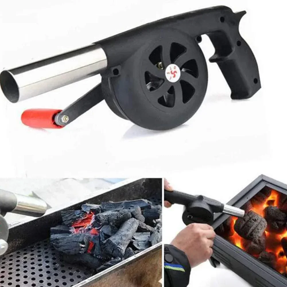 Sb4bb962cb71e401faf7a821cc6d96828f.webp Hand Blower Household Hand Portable Barbecue Blower Small Hair Dryer Outdoor Barbecue Accessories Tools - Image 1