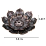 New 1PC Alloy Incense Burner Stick Holder Plate Buddhism Lotus Censer Bronze Nasturtium Incense Burner - Image 5
