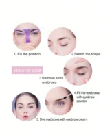 8Pcs Reusable Eyebrow Stencils,Eyebrow Shaping Kit,Eyebrow Makeup Template,Eyebrow Shaper-8 Styles For Different Eyebrow Shapes - Image 5
