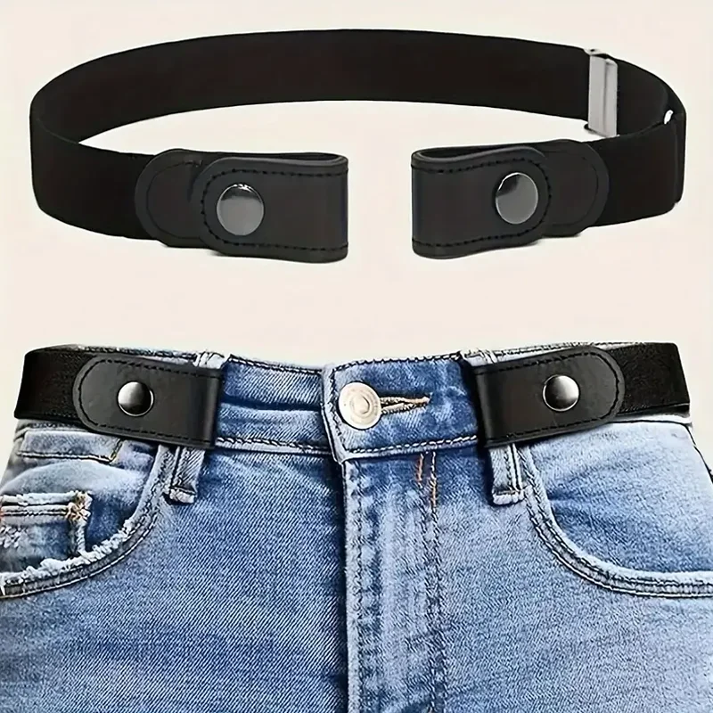 Sb5298a056cc040f9b090cb31db6928dbi.webp Traceless Invisible Elastic Belt Women's Belt Jeans Pants Men's Elastic Belt - Image 1