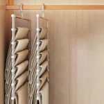 Multi-Layer Pants Hanger Space Saving Closet Organizer Foldable Trousers Clothes Rack Wardrobe Storage with Non Slip Clips - Image 3