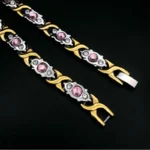 Magnetic Lymphatic Drainage Bracelet for Men Women Lymphatic Detox Zircon Bracelet Slimming Magnetic Therapy Health Care Gift - Image 2