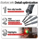 Multifunctional Electrician Test Screwdriver AC Non-contact Induction Test Pen Voltage Tester 70-600V Red Green Induction Lights - Image 4