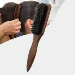 Brown Pointed-Tail Bristle Comb - Unisex, Smooth & Anti-Static, No Tangles No Hair Damage, Home Use