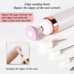 YIKOOLIN Portable Nail File Care Electric Nail Drill with 4 Speeds Cuticle Trimmer Battery Operated Manicure and Pedicure Tools - Image 3