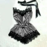 Lace Satin Pajama Set for Women Sleepwear V-Neck Stretch Sexy Lingerie Strap Vest Top Shorts Nightwear Pijamas - Image 5