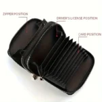Women's Double Zipper Wallet Fashion Short Credit Card Holder with Large Capacity Coin Purse - Image 4