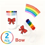 Rainbow Crayon Set 2PCS 6-Color Wax Art Set for Kids - Image 14