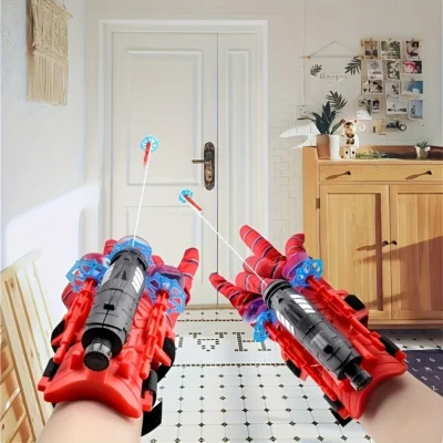 web launcher glove toy red and blue hero design