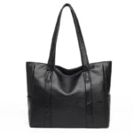 Women PU Leather Large Capacity Shoulder Bag Crossbody Hand Tote Vintage - Image 4