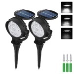 9 LED Solar Spot Lights IP65 Waterproof Outdoor RGB Solar Landscape Lights Brightness Adjustable for Garden Yard Palm Trees - Image 14