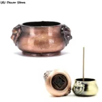 New 1PC Alloy Incense Burner Stick Holder Plate Buddhism Lotus Censer Bronze Nasturtium Incense Burner - Image 6
