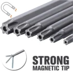 11 PCS  Torx Security Bit Set S2 Steel Magnetic Security Screwdriver Set 50/100mm Star Screwdriver Set for Shark Vacuum T6-T40 - Image 3