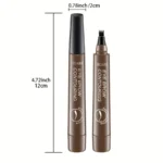 Waterproof Eyebrow Pen, Microblading Eyebrow Pencil With 4 Split Head, Natural Looking Brows Makeup ( 5 Colors) - Image 6
