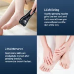 Rechargeable Electric Foot Grinder - USB Powered Callus Remover with Adjustable Speeds, for Men & Women's Pedicure and Self-Care - Image 4