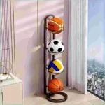 1PC Black Metal Sports Ball Organizer - for Balls, Multi-functional Storage Rack, Perfect Holiday Gift shelves - Image 6