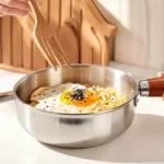 Stainless Steel Milk Pot 1PC with Heat-Resistant Wooden Handle - Image 7