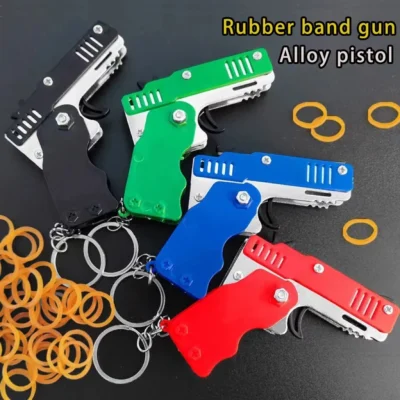rubber band launcher toy with 60pcs bands