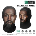 Full Face Visual Mesh Mask Party Horror Hood Simulation Kanye Mask Party Supplies Accs Cosplay Props Sunscreen Prevention - Image 6