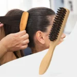 Brown Pointed-Tail Bristle Comb - Unisex, Smooth & Anti-Static, No Tangles No Hair Damage, Home Use - Image 11