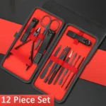 7/10/12/18/20/24PCS Set Professional Manicure Set Kits Stainless Steel Fingernail Toenail Clippers Set with Leather Portable - Image 8