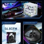 LDPCSJ PRISM 4 RS 12cm ARGB 4 Pin Computer Case Fan Quiet Cooling 12V Large Air Volume 1200RPM for Desktop Gaming PC Build - Image 5