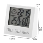 LED Thermometer Thermo-Hygrometer Multifunction Electronic Clock Temperature Humidity Meter Weather Station for Home With Alarm - Image 13