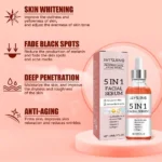5 In 1 Fade Fine Lines Firming Face Serum Moisturizing Brightening Vitamin C Hyaluronic Acid Facial Serum Shrink Pores Skin Care - Image 4