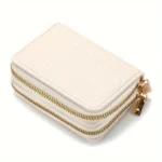 Women's Double Zipper Wallet Fashion Short Credit Card Holder with Large Capacity Coin Purse - Image 15