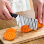 Stainless Steel Crinkle Cutter 2-in-1 Wavy Vegetable Slicer - Image 2