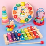 Montessori wooden puzzle 3D educational toy for kids