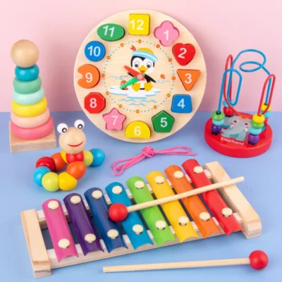 Montessori wooden puzzle 3D educational toy for kids