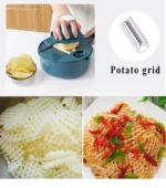 9 in 1 Vegetable Cutter Multi-Functional Potatoes Manually Cut Shred Slicer Grater Kitchenware Acceesories Tools - Image 6