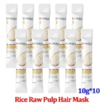 Rice Magic Keratin Hair Mask 5 Seconds Repair Damaged Frizzy Hair Soft Smooth Shine Moisturizing Nourishing Hair Root Care - Image 8