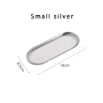 Stainless Steel Dessert Plate 18/23cm Oval Serving Tray - Image 7