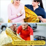 160*210cm Emergency Blanket Waterproof Keep Warm Blanket Camping Survival Tool Life Saving First Aid Insulation Tools  Gold - Image 5
