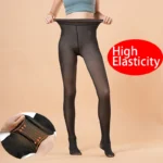 Women Thermal Leggings Winter Warm Sexy Elastic Translucent Pantyhose Female Fleece Thermal High Waist Slim Thicken Tight Pants - Image 6