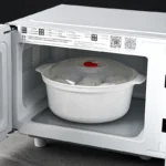 Microwave steamer pot with lid for rice and soup