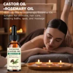 Mix Castor Oil and Rosemary Oil for Hair Growth Enhances hair thickness and Shine, Reduce Hair Loss and Split Ends Hair Care Oil - Image 4
