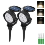 9 LED Solar Spot Lights IP65 Waterproof Outdoor RGB Solar Landscape Lights Brightness Adjustable for Garden Yard Palm Trees - Image 10