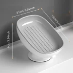 1Pcs Bathroom Soap Dishes Holder Self Draining Soap Box with Super Suction Portable Soap Container for Bathroom Accessories - Image 6