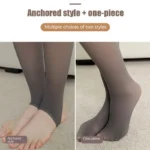Women Thermal Leggings Winter Warm Sexy Elastic Translucent Pantyhose Female Fleece Thermal High Waist Slim Thicken Tight Pants - Image 2