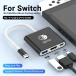 3 In 1 USB C HUB Type C to HDMI 4K with PD 100W Fast Charging USB 3.0 Docking Station for Switch MacBook Laptop Computer Phone - Image 8