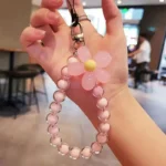 Phone Anti-lost Lanyard Key Short Wrist Pendant Colorful Macaron Round Bead Pendant Women's Hand-held Chain Mobile Phone Lanyard - Image 9