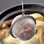 stainless steel tea infuser ball 1pc with chain hook