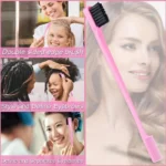 7pcs Hairdressing Tool Set Bristle Rat Tail Edge Comb Eyebrow Brush with Braiders Ponytail Creator Water Sprayer Styling Set - Image 4